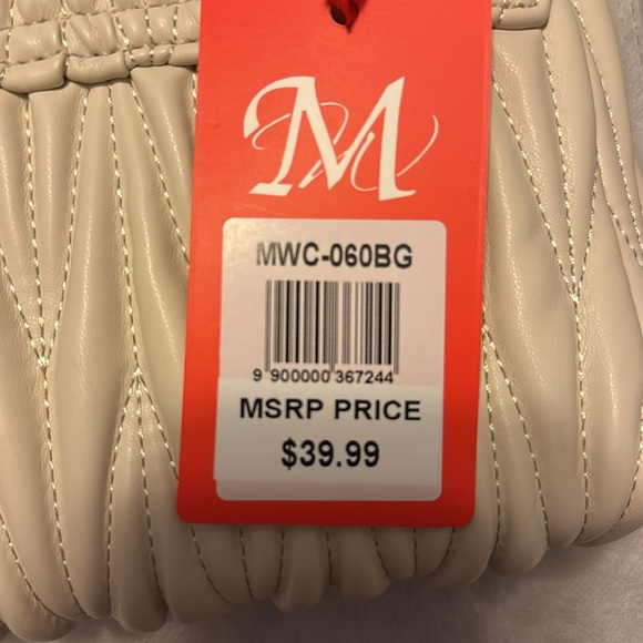 Quilted Top Handle Purse with Gold Chain - Picture 7 of 7